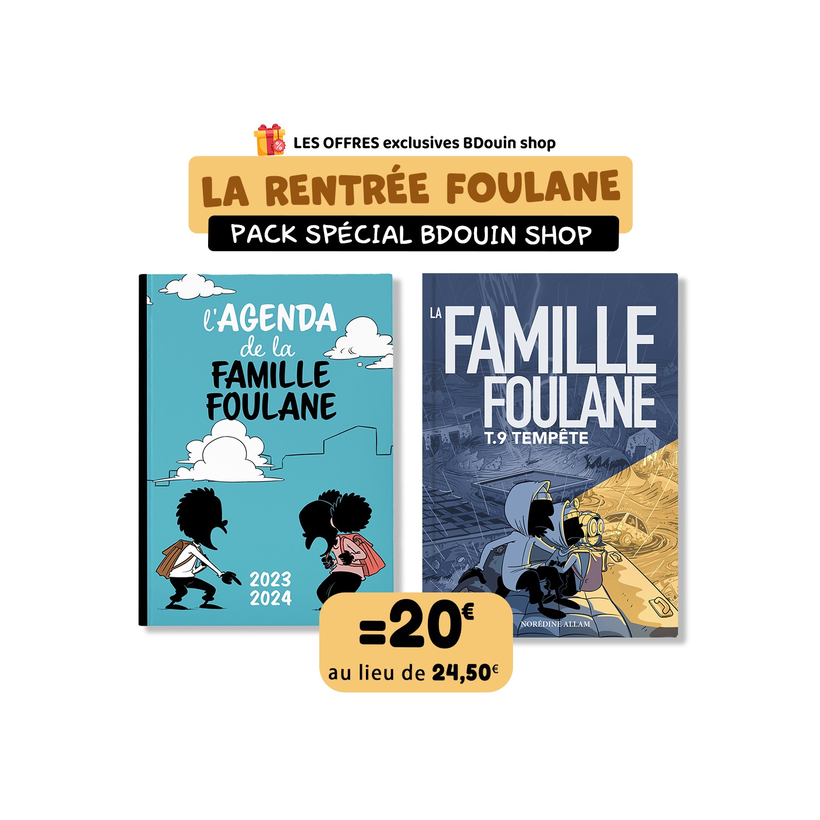 Offre Agenda Famille Foulane + Foulane Tome 9 "Tempête"