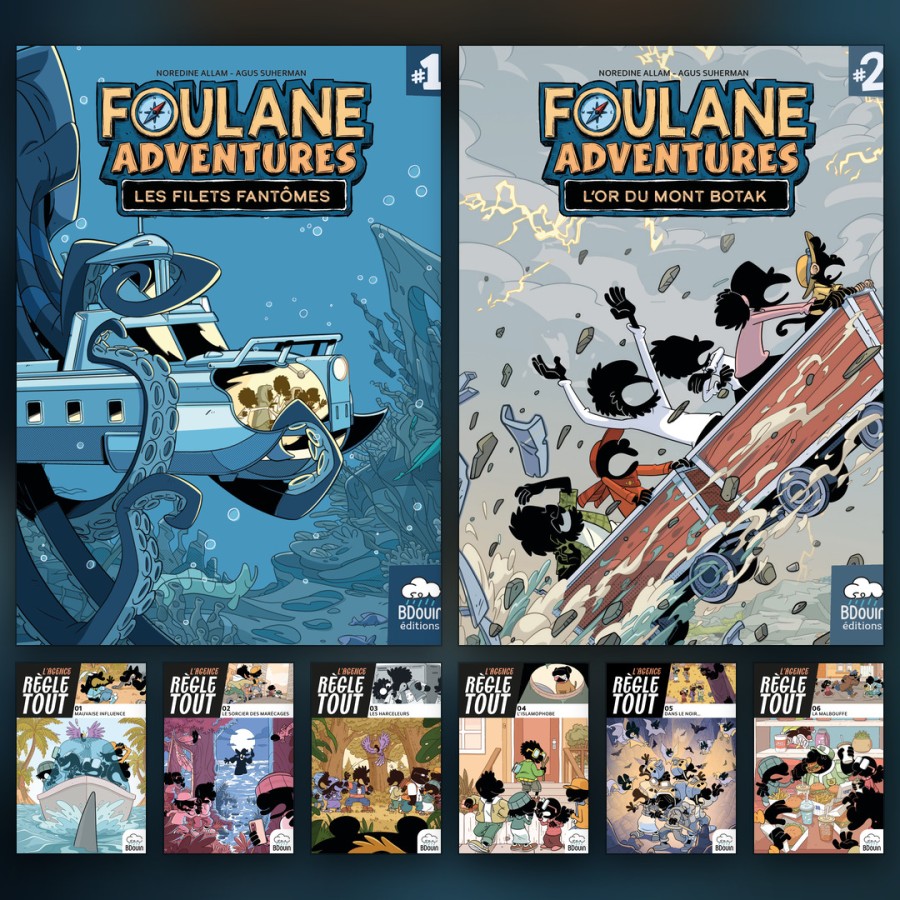 Pack Aventures : Foulane Adventures T1-T2 et Agence Règle-Tout T1 à T6