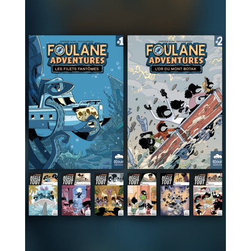 Pack Aventures : Foulane Adventures T1-T2 et Agence Règle-Tout T1 à T6